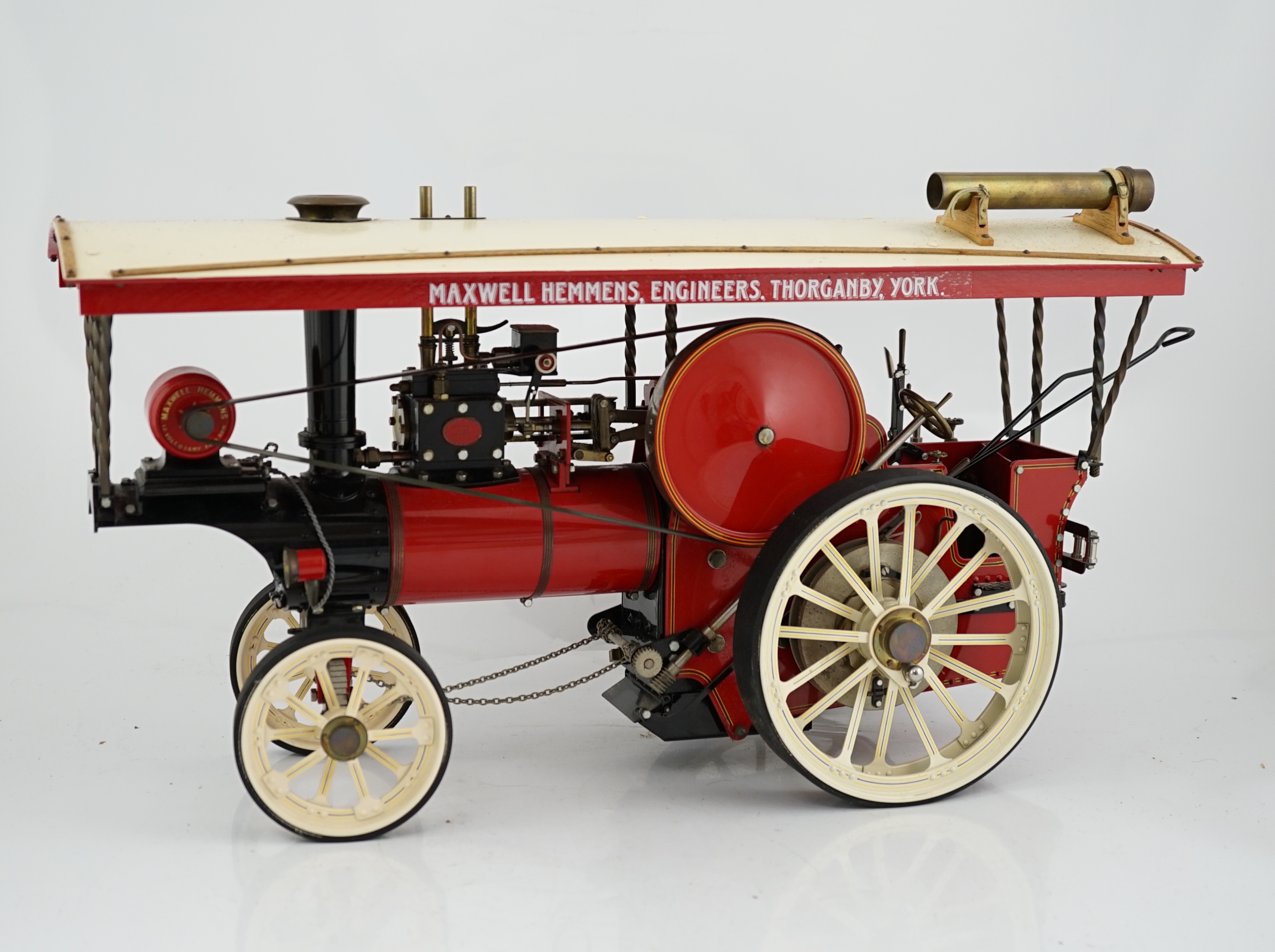 A Maxwell Hemmens one inch scale coal fired Showman's Engine.